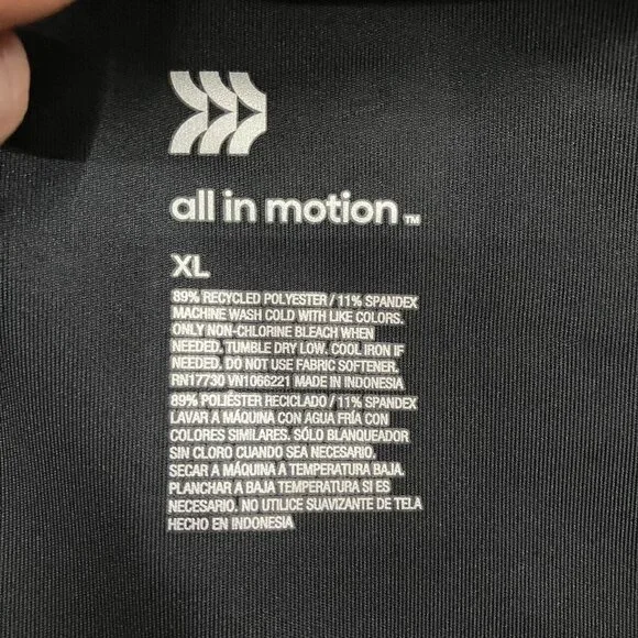 All in Motion Women's XL Black 1/2 Zip-Up Femme Knit Pullover Jacket Thumbhole - Picture 6 of 13